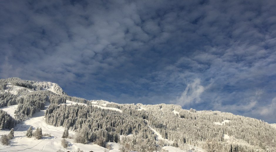 Verschneite Ortsansicht Bolsterlang © Tourismus Hörnerdörfer, S. Salzberger