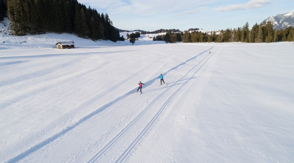Traumhafte Landschaften beim Langlaufen auf der Sonnenalp Loipe - Ofterschwang © Tourismus Hörnerdörfer, F. Kjer