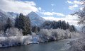 Blick auf das verschneite Rubihorn und die Iller © Tourismus Hörnerdörfer, MA