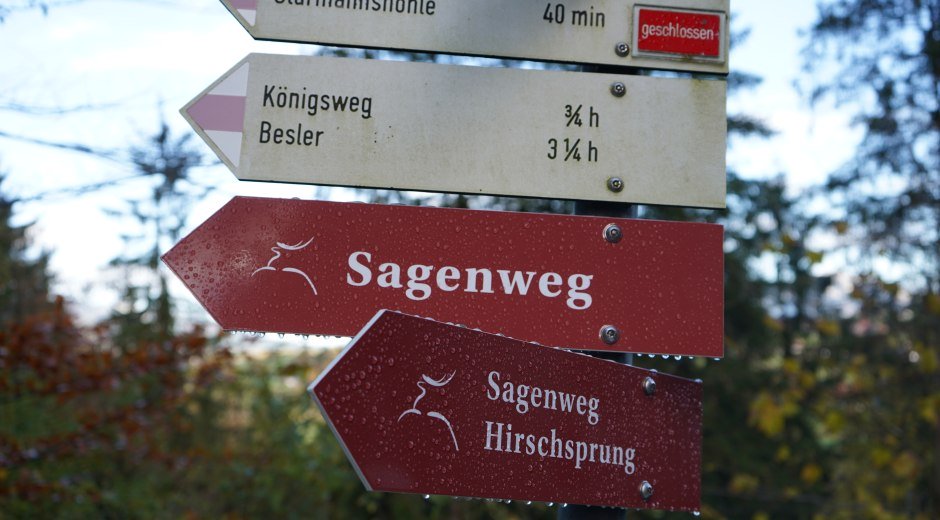 Beschilderung am Sagenweg in Obermaiselstein © Tourismus Hörnerdörfer, MA