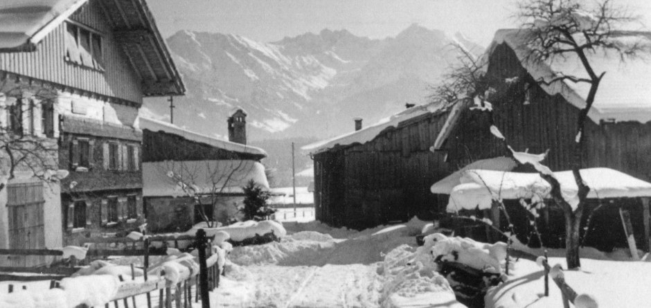 Bolsterlang im Winter um 1950 © Christel Feldmann Bolsterlang im Winter um 1950 © Christel Feldmann
