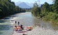 Kajak fahren und Rafting auf der Iller bei Fischen im Allgäu © Tourismus Hörnerdörfer, H. Besler