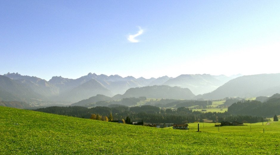 Aussicht auf das Obere Iillertal zwischen Schweineberg-Wielenberg