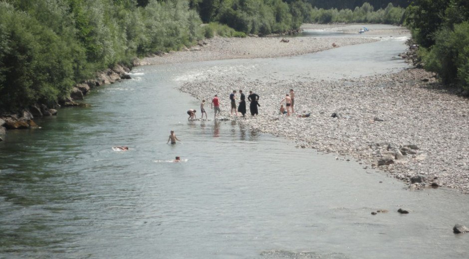 Baden in der Iller in den Hörnerdörfern © Tourismus Hörnerdörfer GmbH