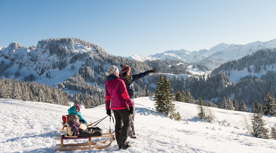 Winterwandern Grasgehren zur Mittelalpe - Obermaiselstein © Tourismus Hörnerdörfer, F. Kjer