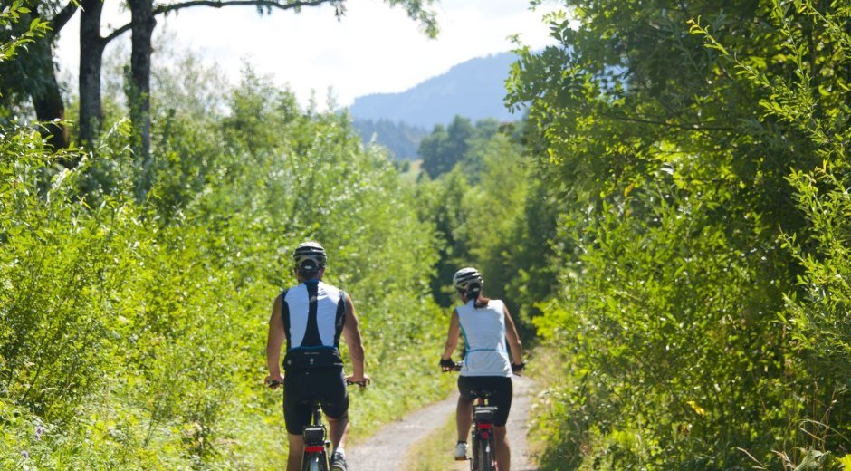 Radrunde auf dem Illerdamm © Tourismus Hörnerdörfer, G. Eichholzer