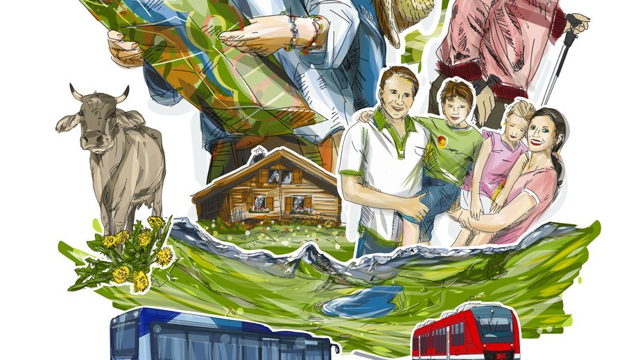 Titel Wandern mit Bus und Bahn im Oberallgäu © Landratsamt Oberallgäu