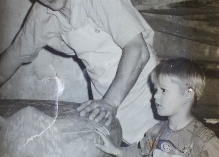 Senner Franz Hartmann mit seinem Sohn - 1964 © Lina Burger