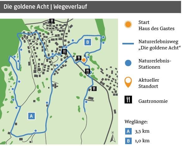 Wegeverlauf - Goldene Acht © Alpinium