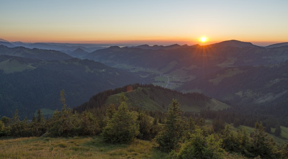 Blick auf das Balderschwanger Tal vom Riedberger Horn © Tourismus Hörnerdörfer, K.P. Kappest