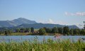 Badespaß am Sulzberger See mit Blick auf den Grünten © Markt Sulzberg