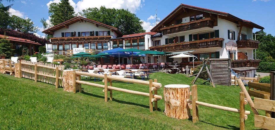Terrassenblick im Landhotel Alphorn in Ofterschwan © Landhotel Alphorn
