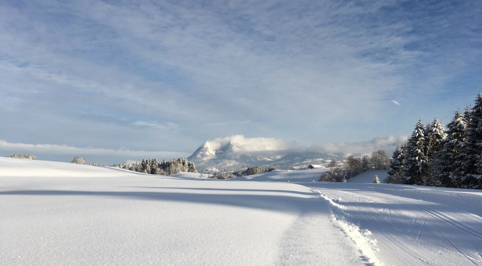 Untermühlegg Loipe - Langlaufen in Bolsterlang © Tourismus Hörnerdörfer, S. Salzberger