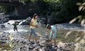 Wasserspiele an der Ach in Fischen