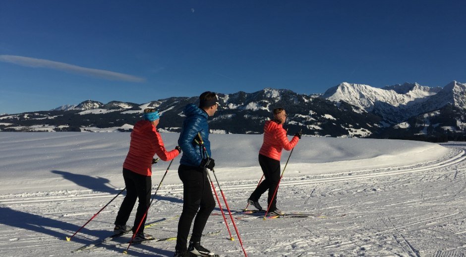 Langläufer auf der Kierwanger Loipe © Tourismus Hörnerdörfer, F. Kjer