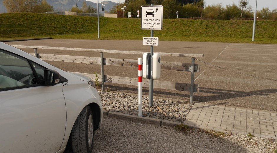 Ladestation für E-Autos in Fischen-Au © Tourismus Hörnerdörfer