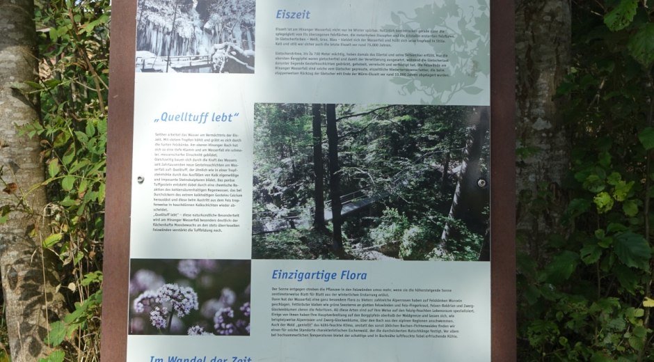 Infotafel "Der Hinanger Wasserfall"