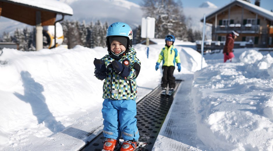 Dank gratis Förderband geht es bergauf © Oberstdorf / Kleinwalsertal Bergbahnen Fotograf: Christian Seitz
