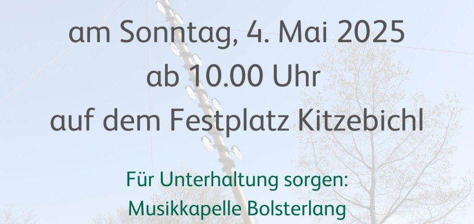 Plakat Maibaum Aufstellen © Tourismus Hörnerdörfer, K. Arnold