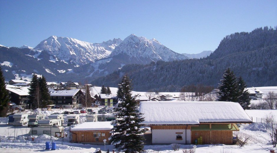 Panorama Wohnmobilplatz im Winter © Wohnmobil-Stellplatz Rieder Wiesen