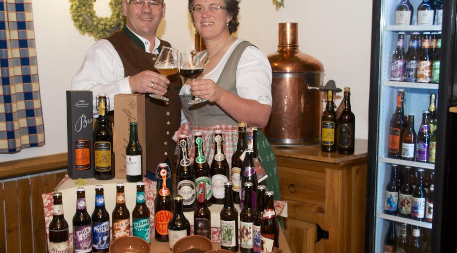Die Biersommeliers Manuela und Wolfgang © Der Bergbauernwirt
