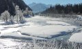 Blick vom Ende des Sees auf die Iller im Winte © Tourismus Hörnerdörfer, H. Besler