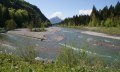 Die Iller bei Fischen im Allgäu, am südlichen Ende des Auwaldsees © Tourismus Hörnerdörfer
