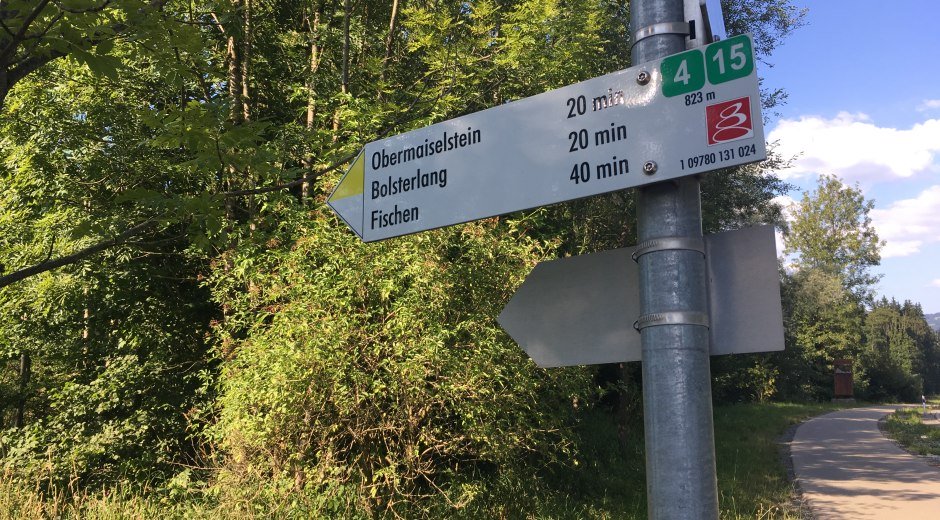 Wegweiser Richtung Bolsterlang