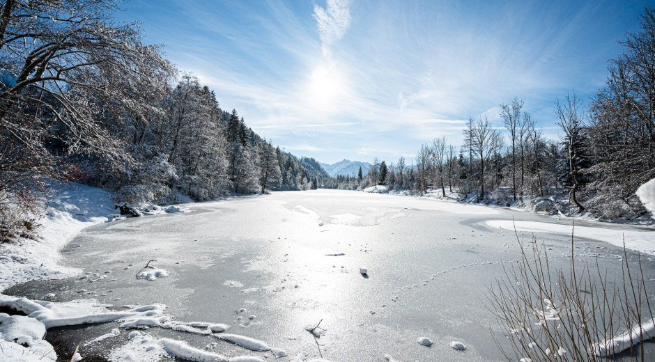 Auwaldsee im Winter © Tourismus Hörnerdörfer, F. Kjer