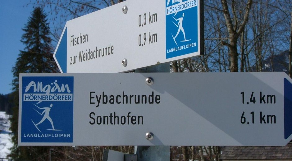 Eybach Loipe - Langlaufen in Fischen-Au © Tourismus Hörnerdörfer GmbH