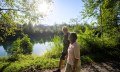 Ebene Wege, die für Menschen jeden Alters zu begehen sind, führen rund im das Allgäuer Hörnerdorf Fischen © Tourismus Hörnerdörfer, F. Kjer