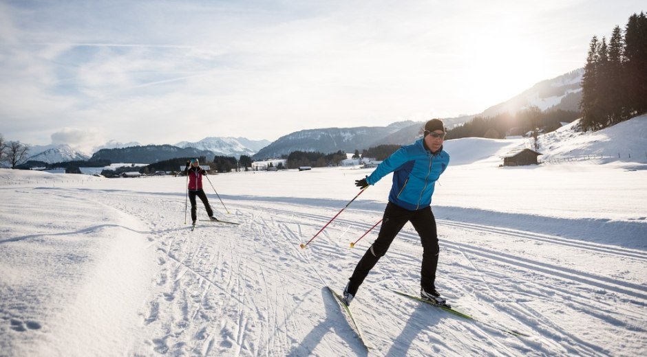 Langlaufen & Skating auf der Sonnenalp Loipe - Ofterschwang © Tourismus Hörnerdörfer, F. Kjer