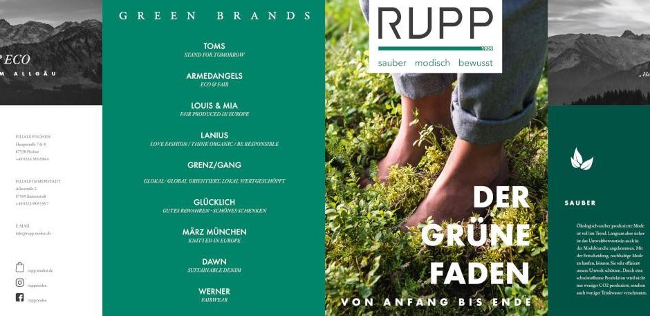 Eco Broschüre S. 1 © RUPP Moden