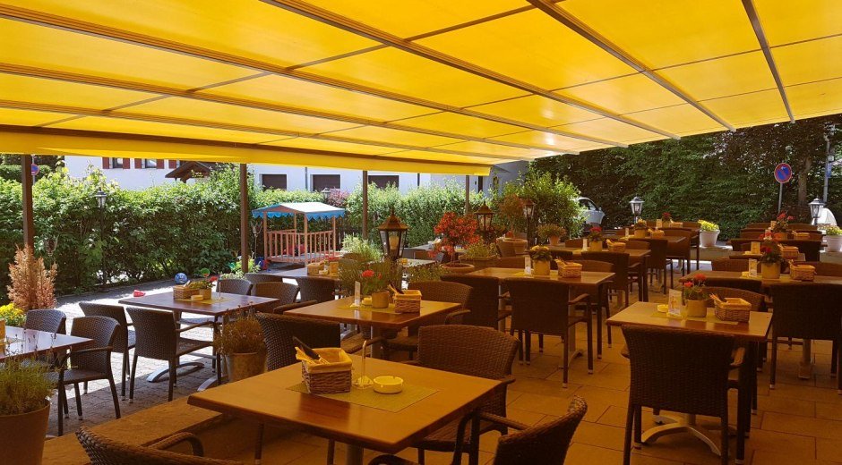 Gasthof Krone - Überdachte Terrasse © Gasthof Krone Fischen