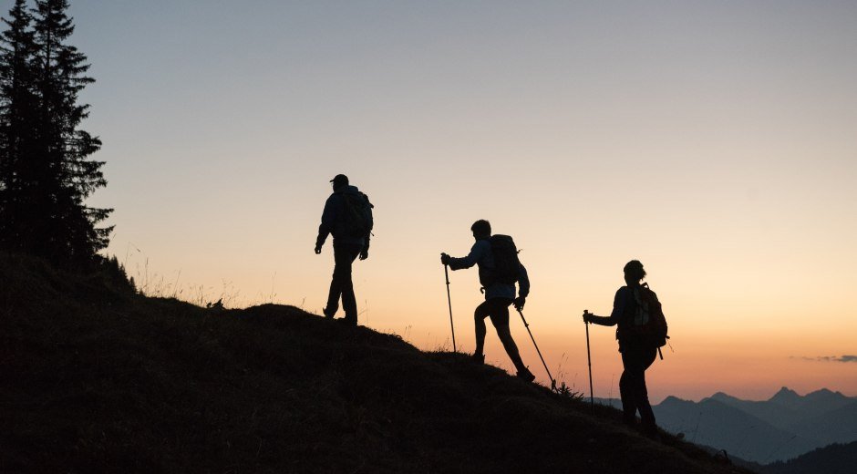 Wanderung zum Sonnenaufgang bei in den Hörnerdörfern © Tourismus Hörnerdörfer, F. Kjer