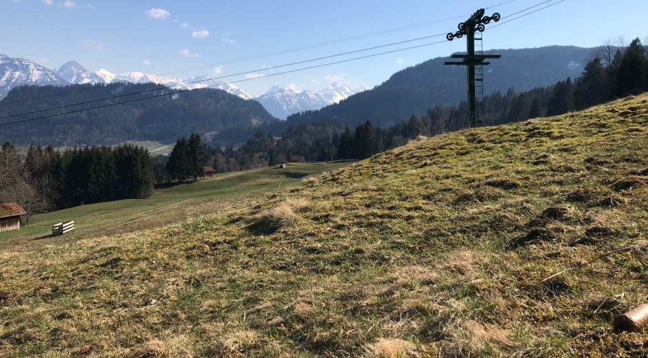 Die Aussicht stets Richtung Oberstdorfer Berge