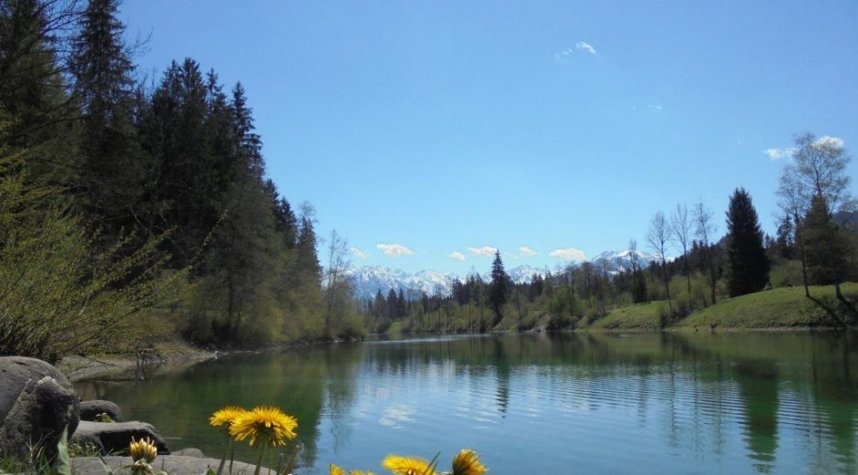 Frühling am Auwaldsee in Fischen im Allgäu © Tourismus Hörnerdörfer_H.Besler