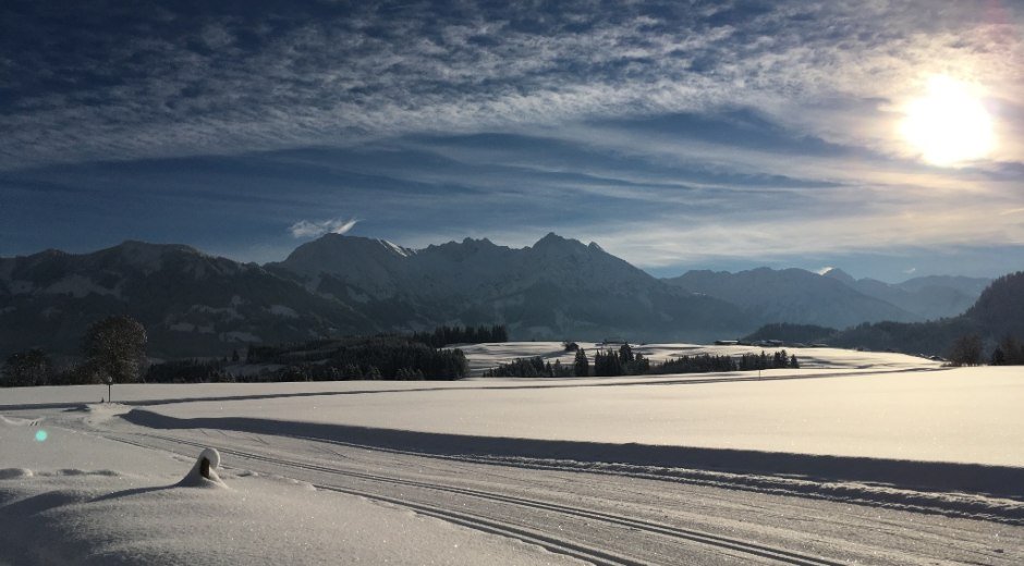 Loipe in Bolsterlang im Allgäu