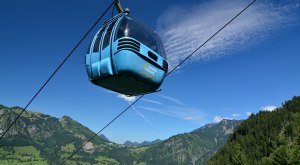 Die Hornbahn bringt Euch bequem ins familienfreundliche Wandergebiet in Hindelang. © Bad Hindelang Tourismus/Wolfgang B. Kleiner