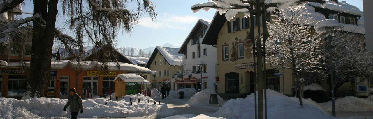 Alemannenplatz in der Fußgängerzone Sonthofen © Stadt Sonthofen - Sonja Karnath