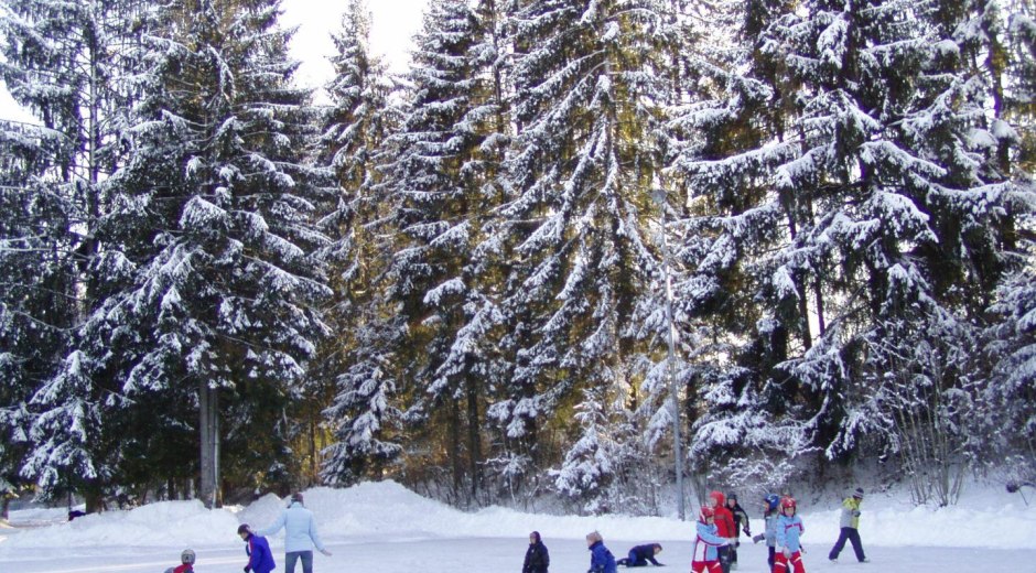 Eislaufen, Eisstockschießen, Schlittschuhe © Tourismus Hörnerdörfer