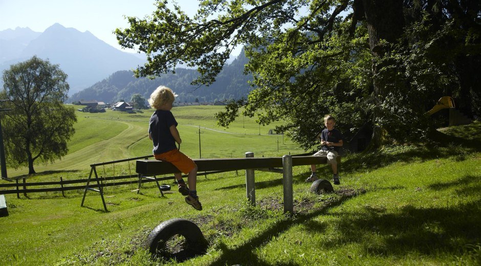Spielplatz auf der Spöck - Obermaiselstein © Tourismus Hörnerdörfer
