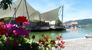 Bühler Hafen mit Seebühne am Großen Alpsee © Alpsee Immenstadt Tourismus GmbH
