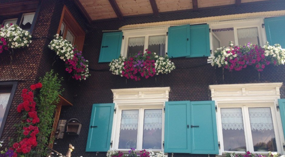 Blumenschmuck am Haus in Balderschwang